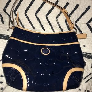 Blue coach purse